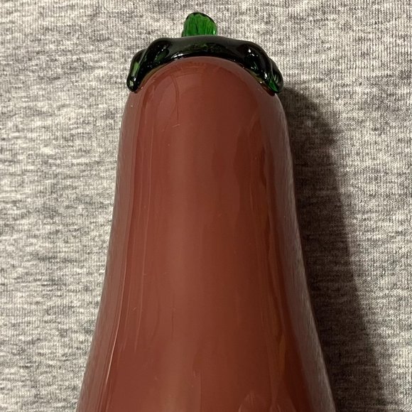 Art Glass Hand Blown Murano Style Purple Eggplant - Picture 8 of 11